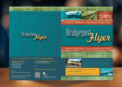 Bridgeport Flyer Diner Menu – Front & Back Covers