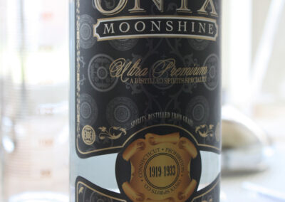 ONYX Moonshine Liquor Label – Front Detail