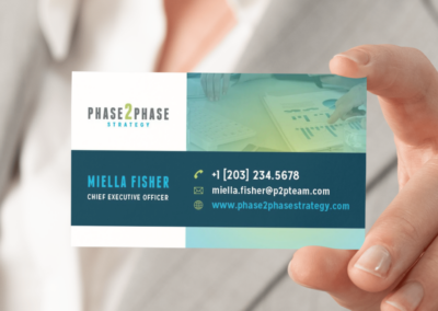 Phase 2 Phase Strategy Business Card Mock-up