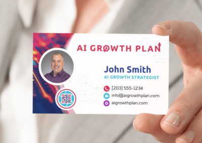 AI Growth Plan Business Card 4 Portfolio