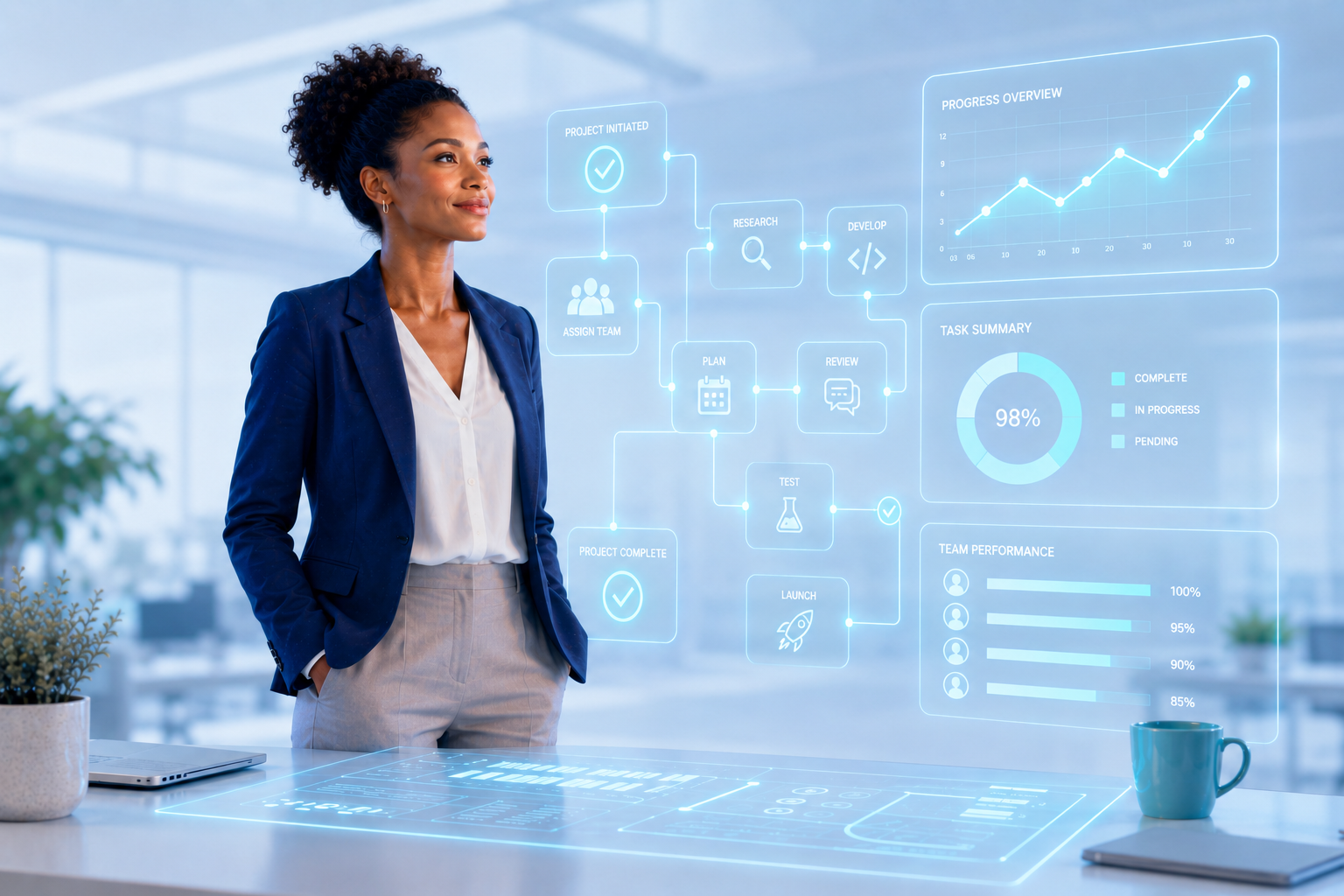 iSpeak CREATIVE Futuristic workspace with interactive holograms_2