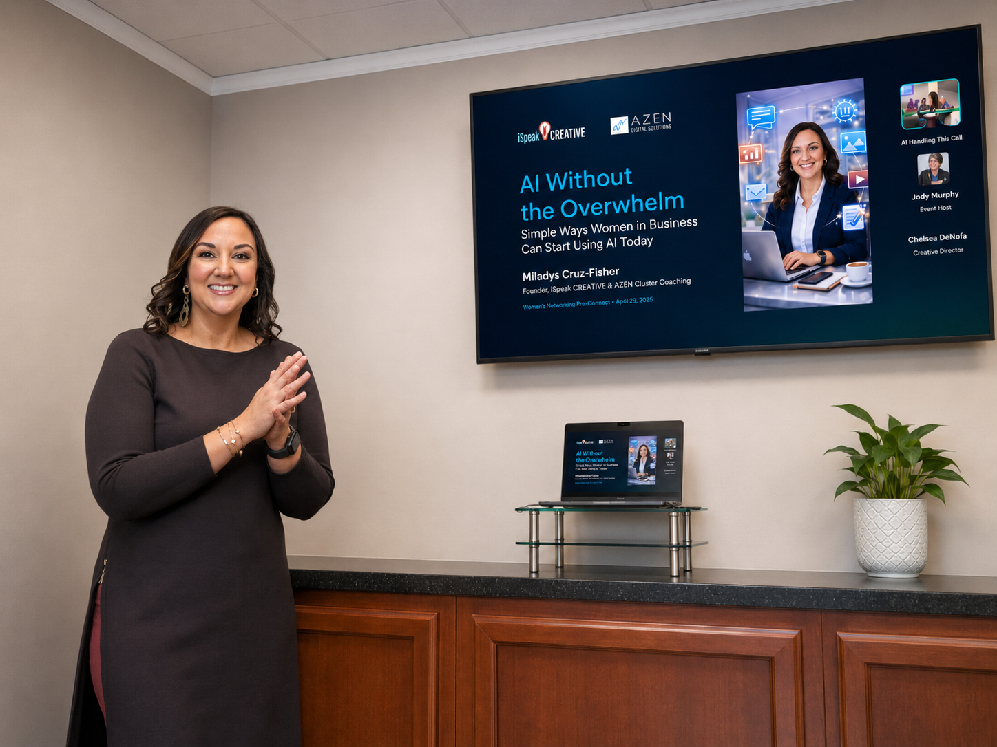 Miladys Cruz-Fisher Presents AI Without The Overwhelm: Simple Ways Women in Business Can Start Using AI Today to the Greater Valley Chamber of Commerce's Women In Networking Group (WIN) on April 21, 2026