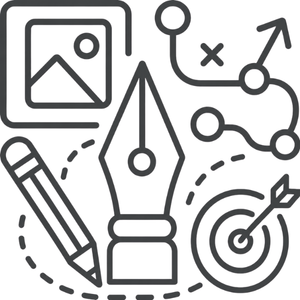 Creative design and strategy icons