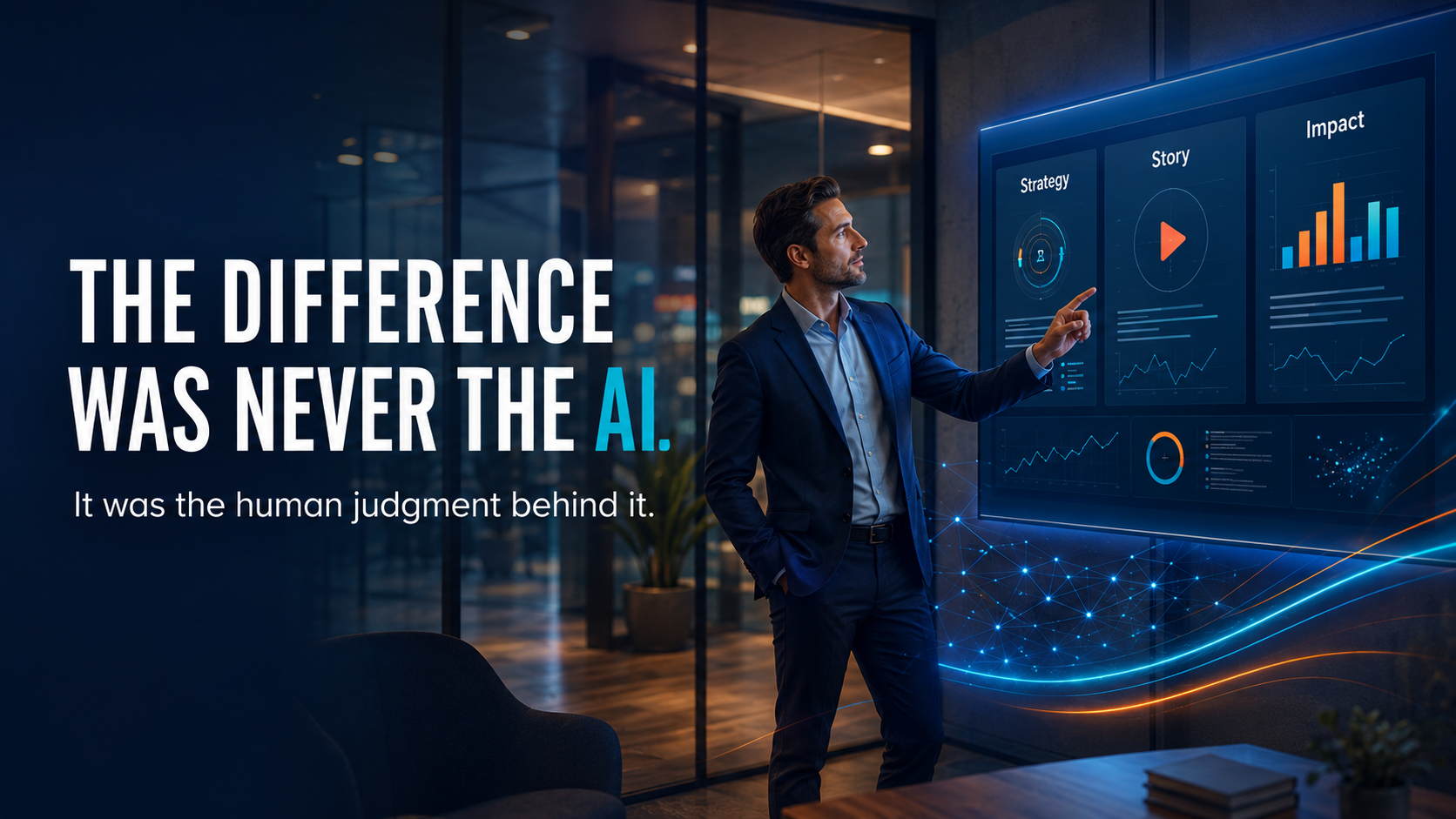 ChatGPT Image Jul 22, 2026, 01_42_06 PM (1) Man in a glass office pointing at an AI dashboard screen